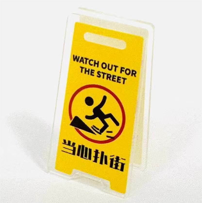 Creative Acrylic Warning Sign Clip Ins Style - Image 9