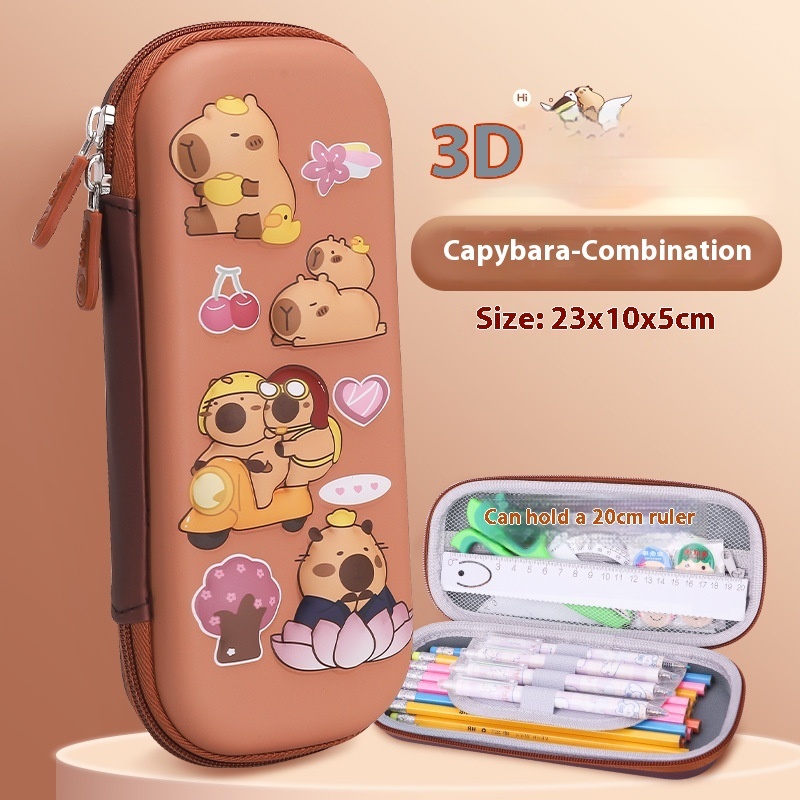 Cartoon 3D Three-dimensional Capabala Children's Stationery Box - Image 3