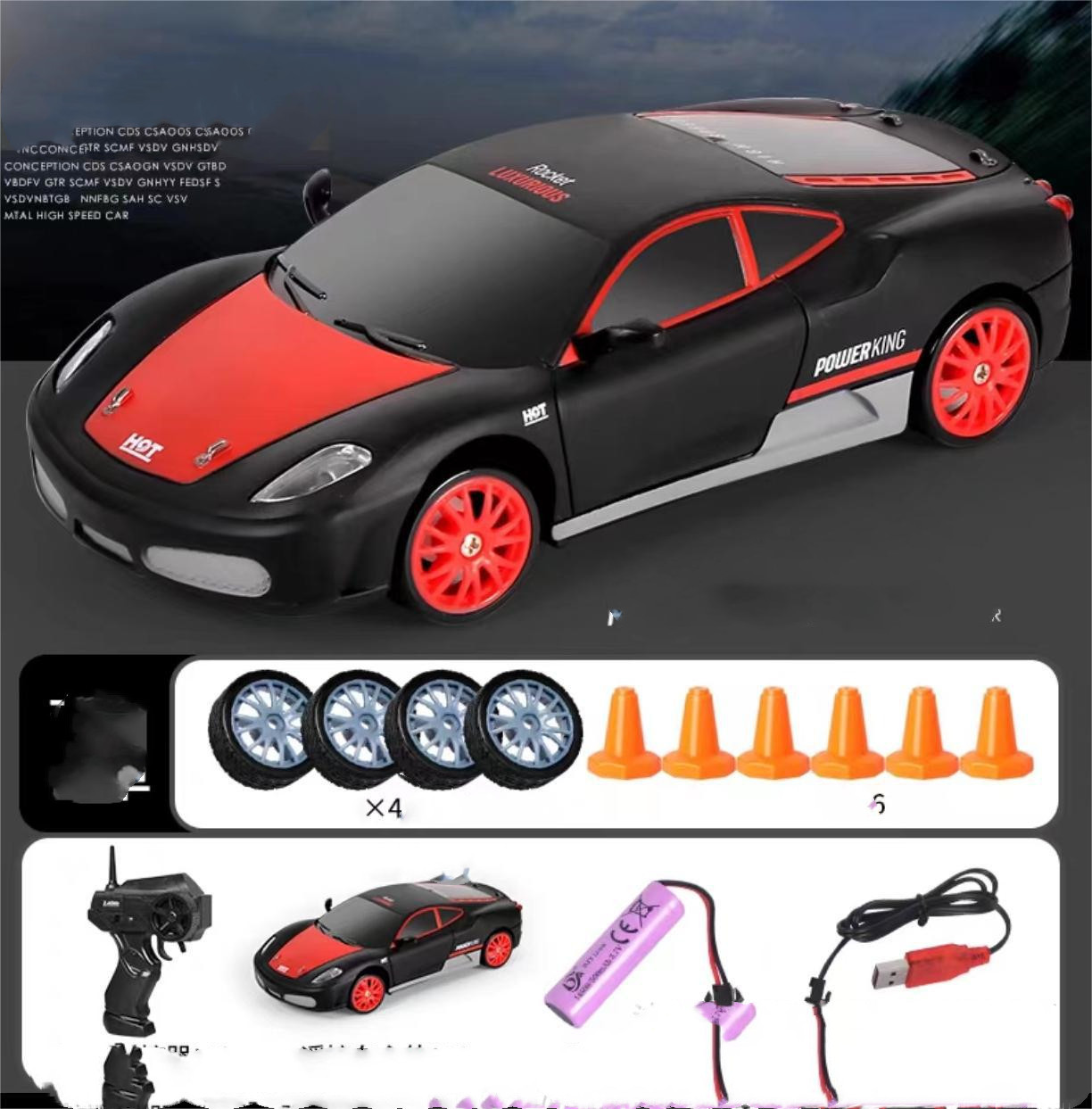 2.4G Drift Rc Car 4WD RC Drift Car Toy Remote Control GTR Model AE86 Vehicle Car RC Racing Car Toy For Children Christmas Gifts - Image 7