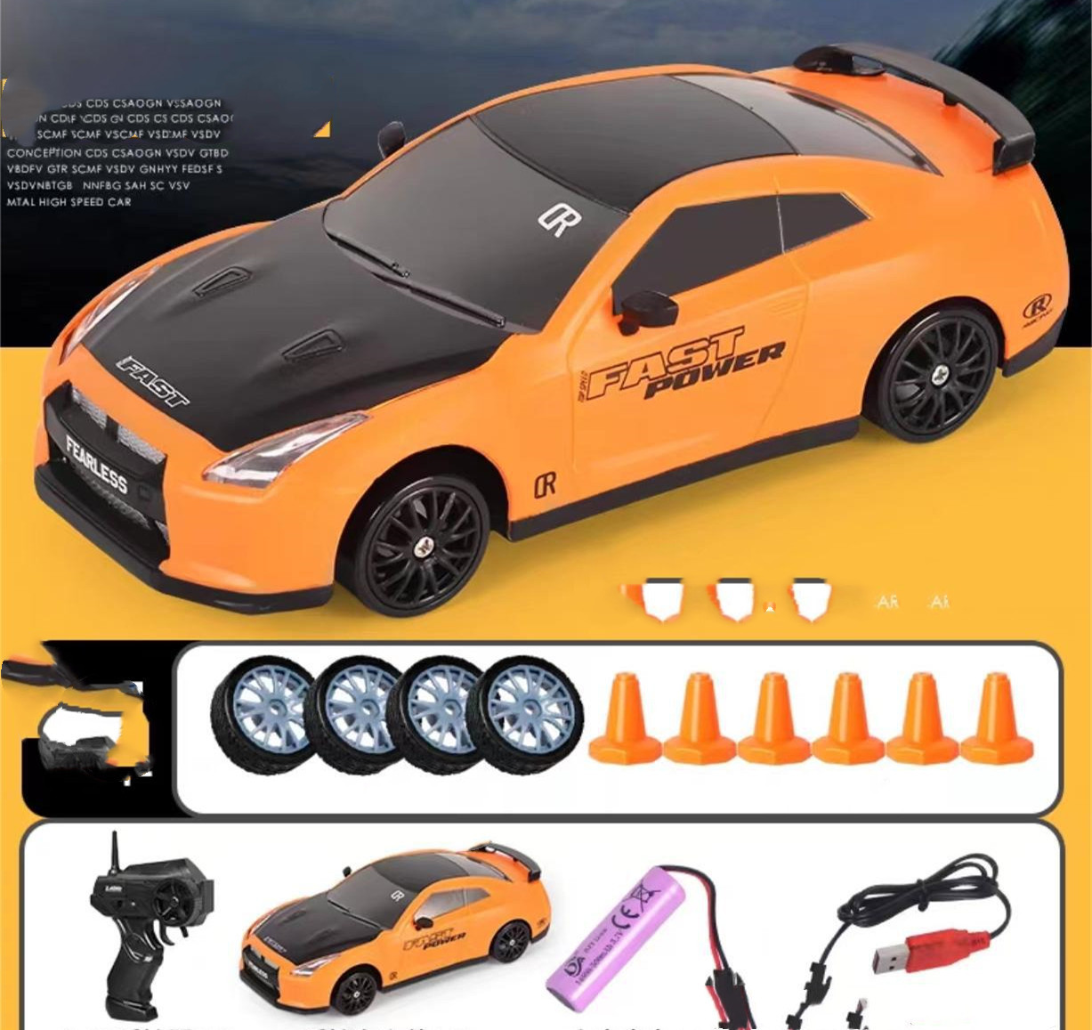 2.4G Drift Rc Car 4WD RC Drift Car Toy Remote Control GTR Model AE86 Vehicle Car RC Racing Car Toy For Children Christmas Gifts - Image 10