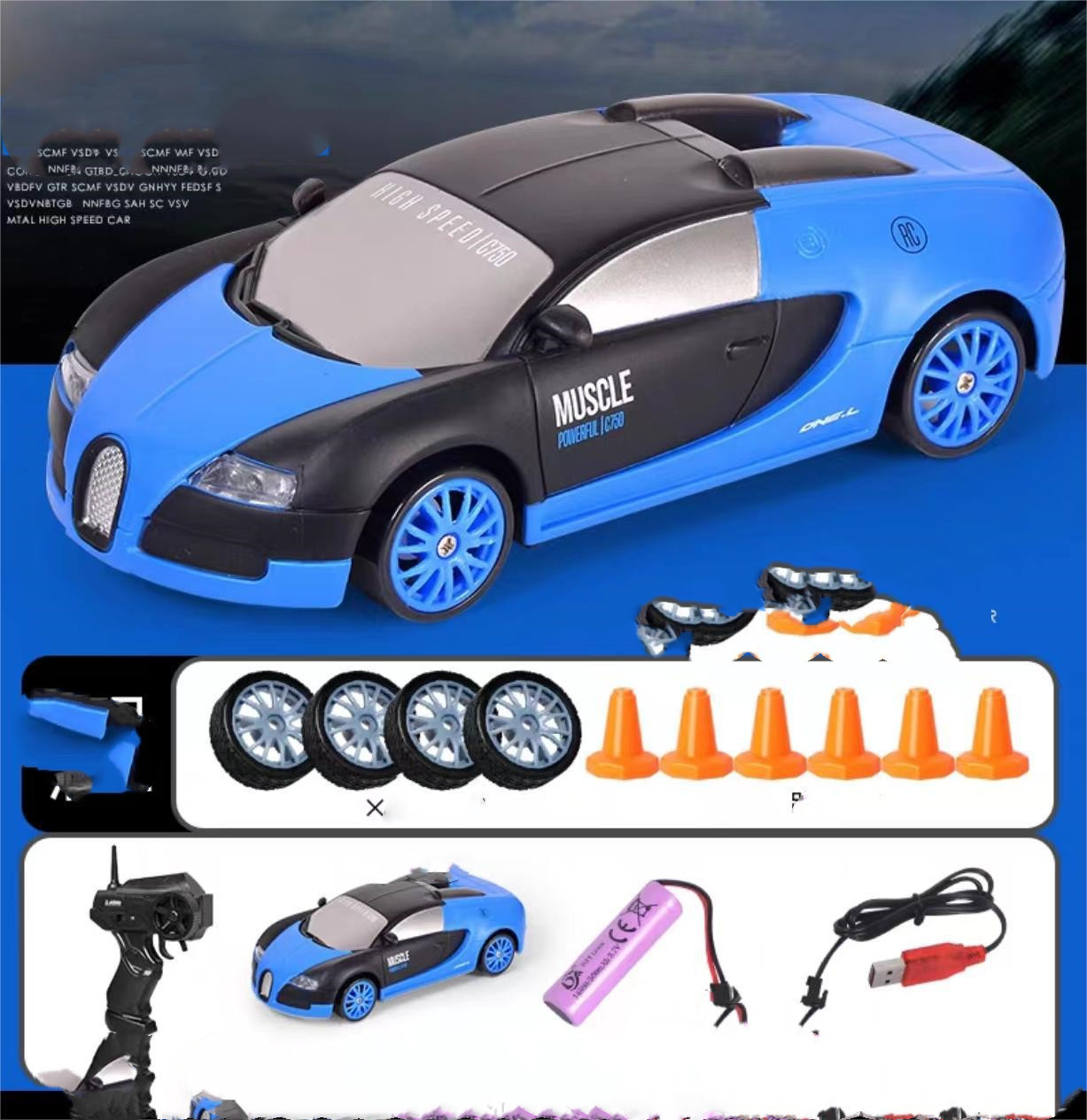 2.4G Drift Rc Car 4WD RC Drift Car Toy Remote Control GTR Model AE86 Vehicle Car RC Racing Car Toy For Children Christmas Gifts - Image 6