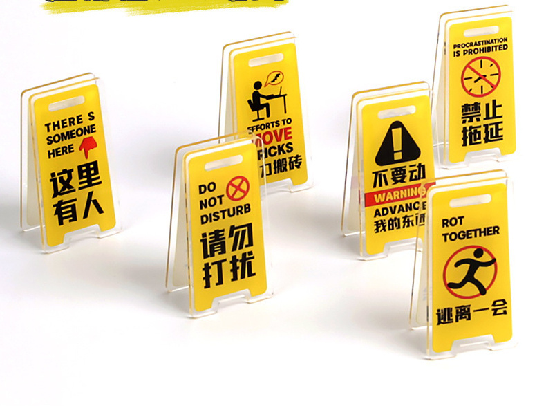 Creative Acrylic Warning Sign Clip Ins Style - Image 10