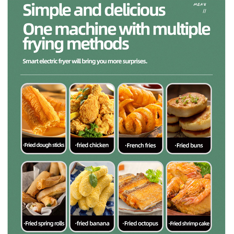 Visual Multifunctional Electric Air Fryer Skewer French Fries Machine - Image 3