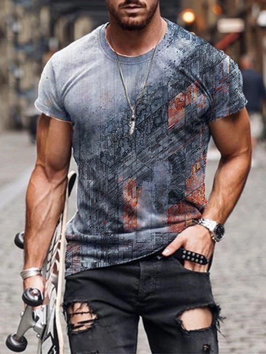 Men's Printed Short-sleeved T-shirt - Image 8