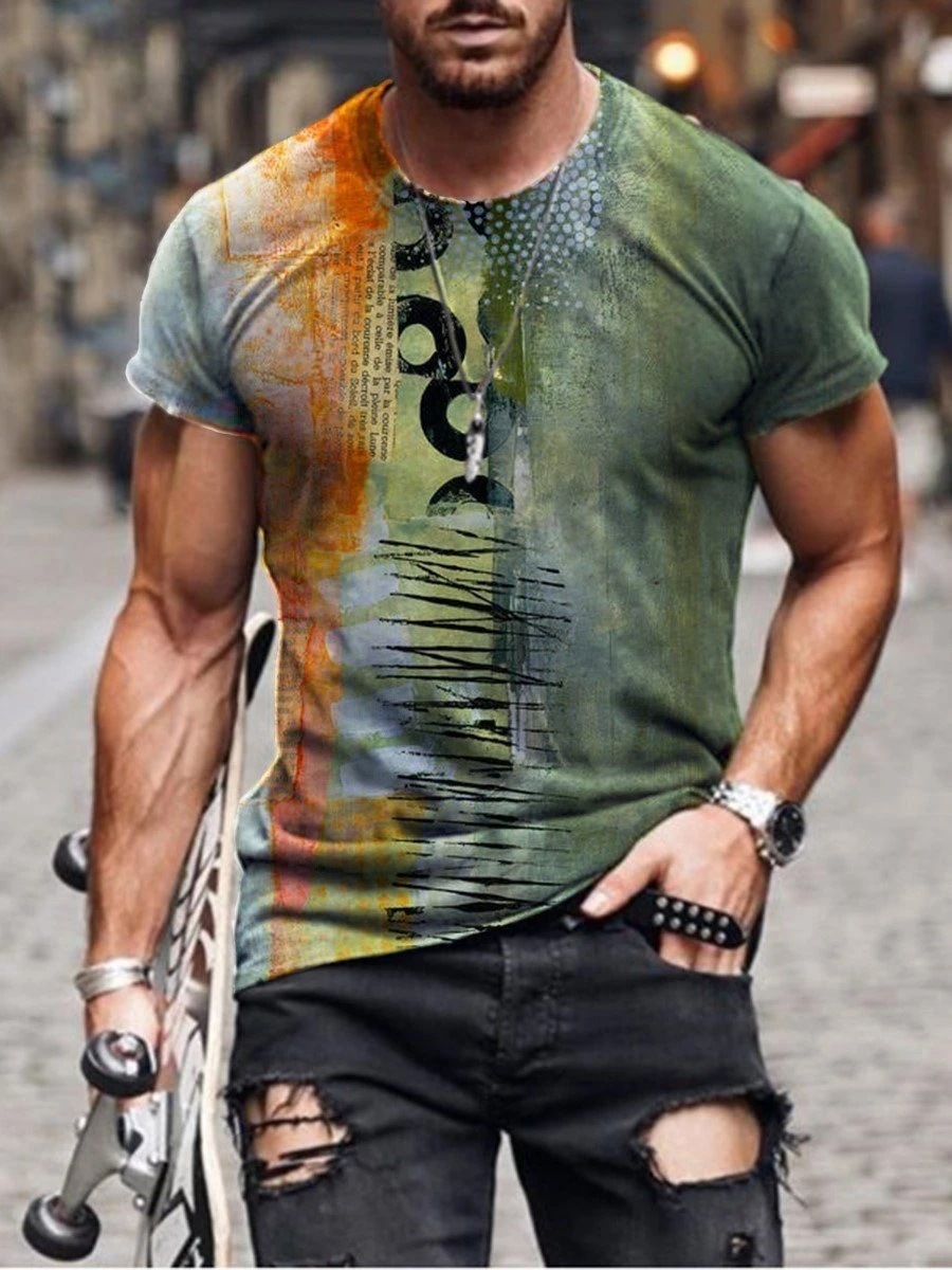 Men's Printed Short-sleeved T-shirt - Image 10