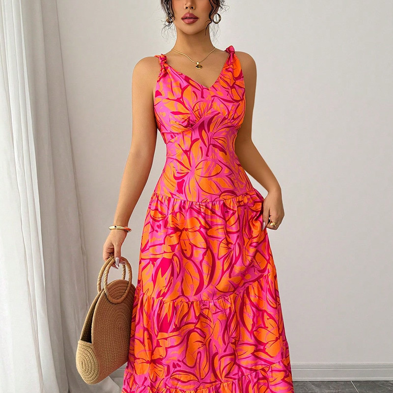 Casual Pattern Mid-length Dress - Image 5