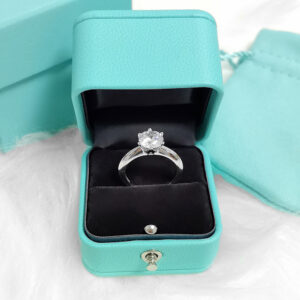 Zircon Silver Ring Wedding Geometric Irregular