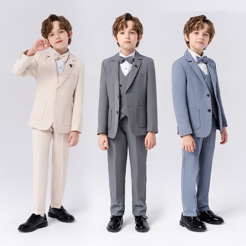 Boy's Suit Dress British Solid Color