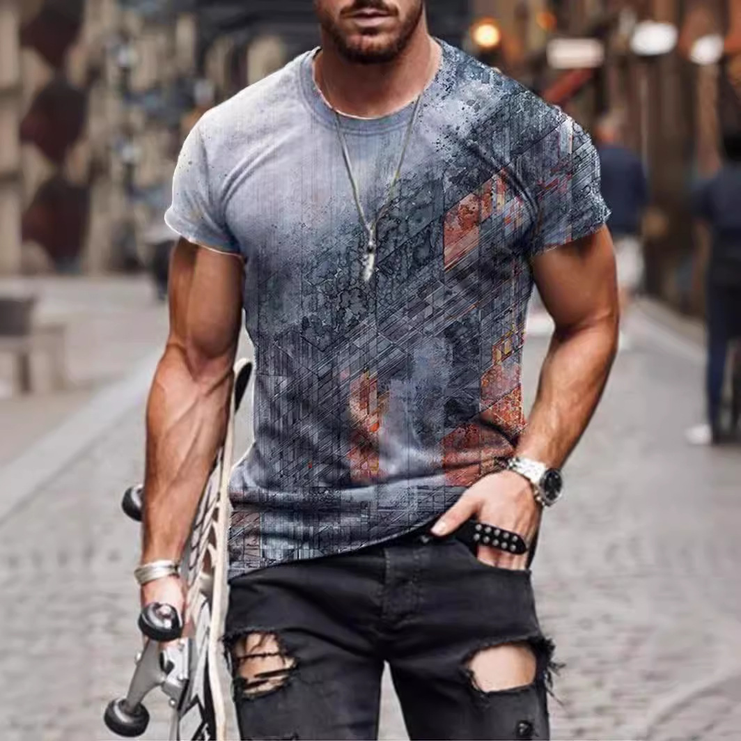 Men's Printed Short-sleeved T-shirt - Image 6