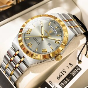 Trendy Men's Night Light Waterproof Watch