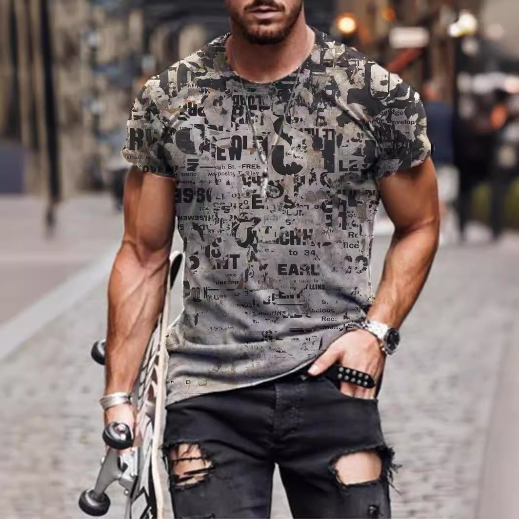 Men's Printed Short-sleeved T-shirt - Image 3